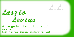 laszlo levius business card